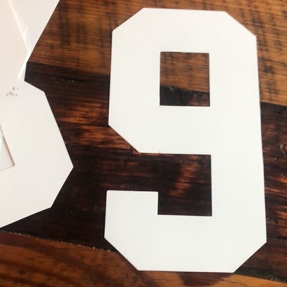 Iron on Jersey numbers White 8” - Picture 2 of 3